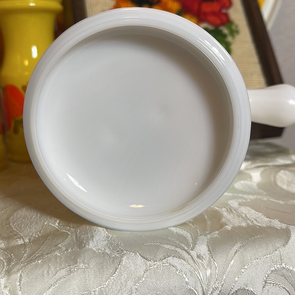 1970´s Avon Patchwork Print Milk Glass Candle Holder/Trinket Dish Soup Mug - Picture 8 of 11
